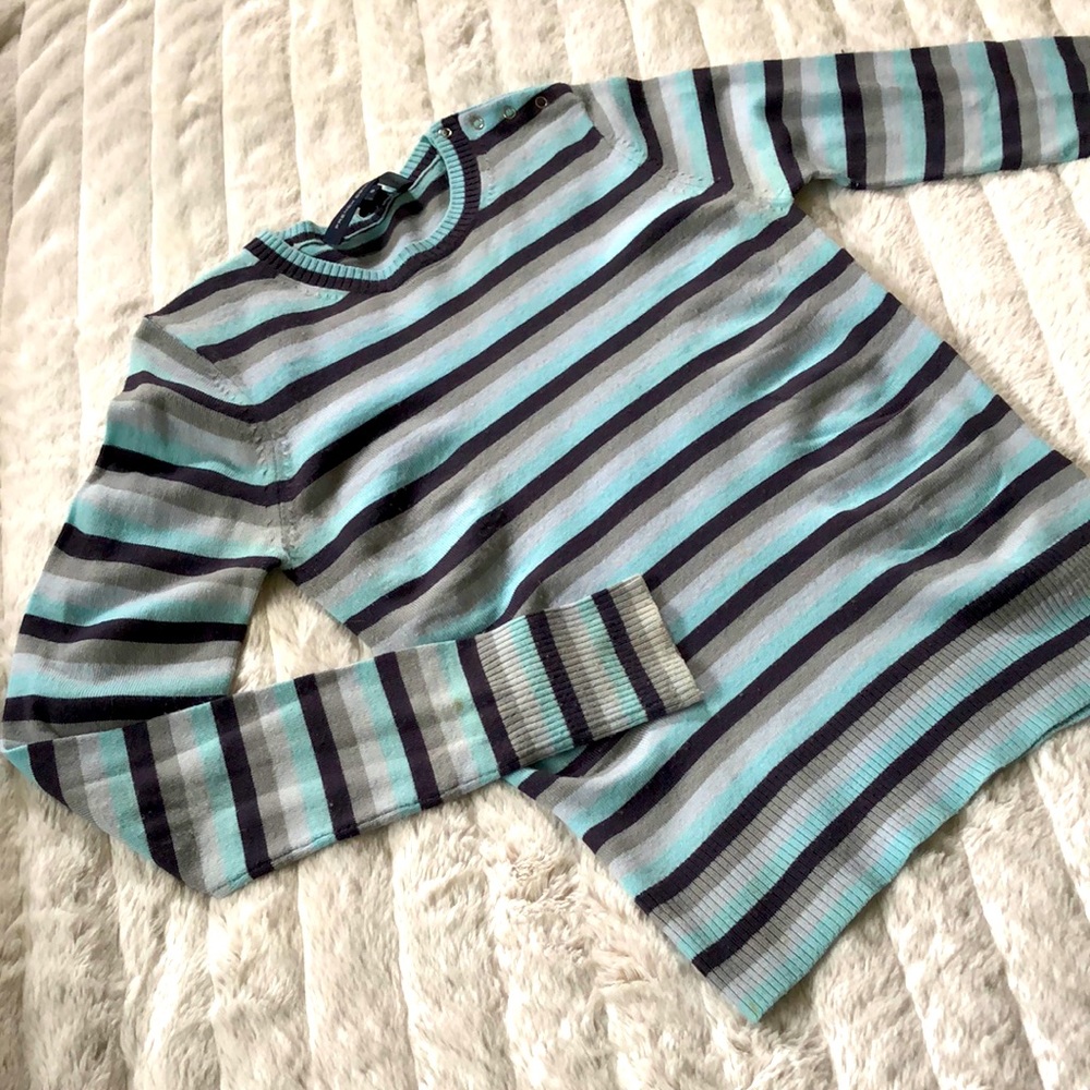 French Connection Vintage Y2K striped crewneck sweater